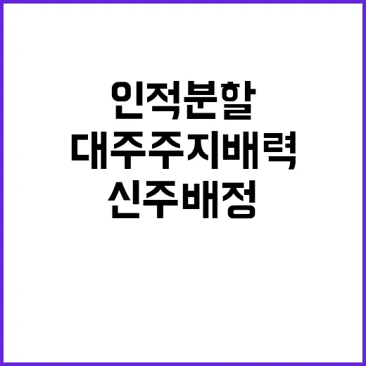 대주주 지배력 인적…