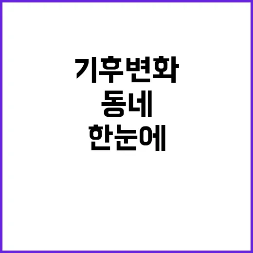 기후 변화 동네 과…