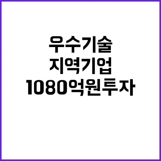 우수기술 1080억…