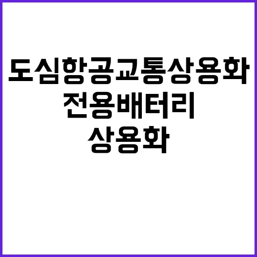 도심항공교통 상용화…