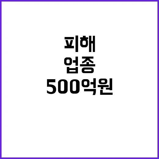 관광 피해업종 500억 원 긴급 지원 소식!