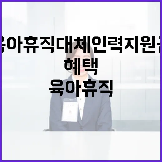 육아휴직 대체인력 지원금 기업과 취업자 혜택!