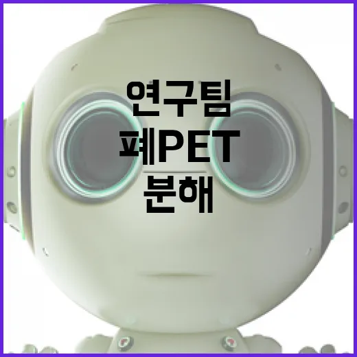 폐 PET 분해 국내 연구팀의 세계 최고 성능 극대화!