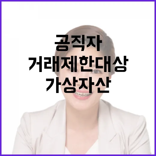 가상자산 공직자 거래 제한대상 추가 소식!