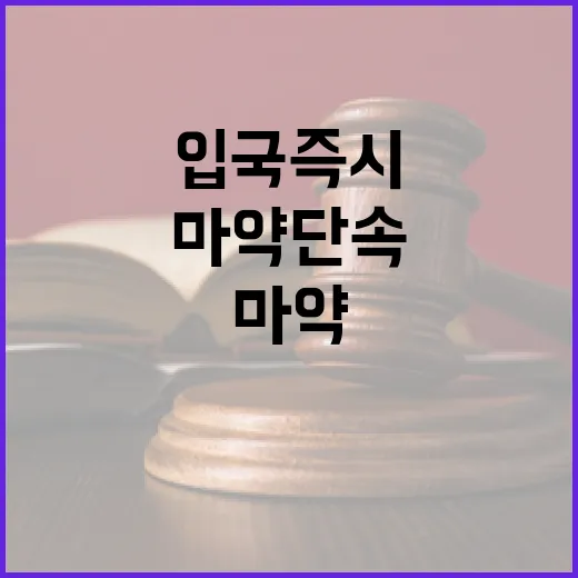 마약 단속 강화…입국 즉시 단속 시작!