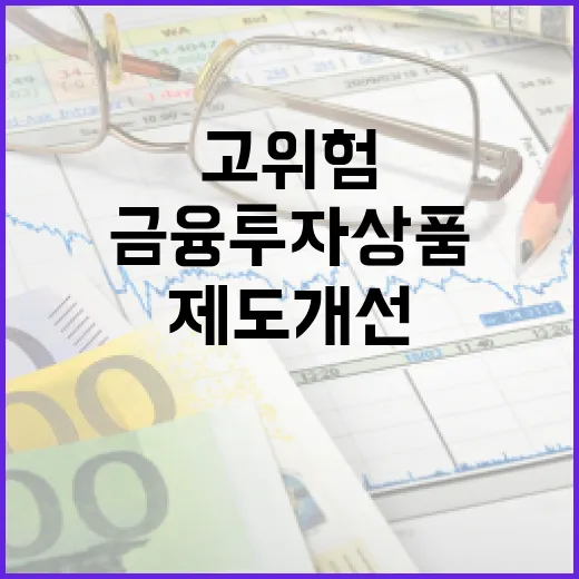 금융위 고위험 금융투자상품 제도개선 미결정 사실 공개!