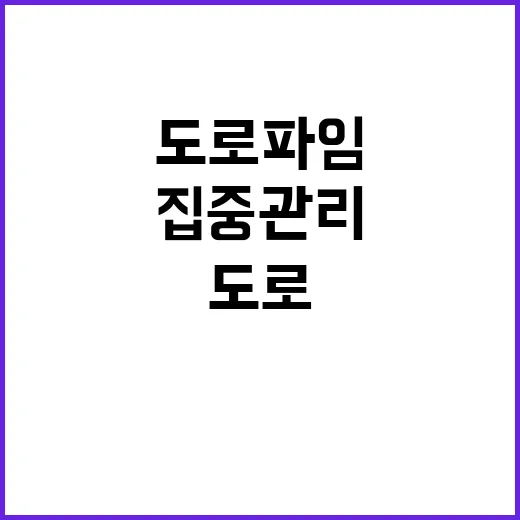 도로파임, 8월 집중관리로 안전한 여행 보장!