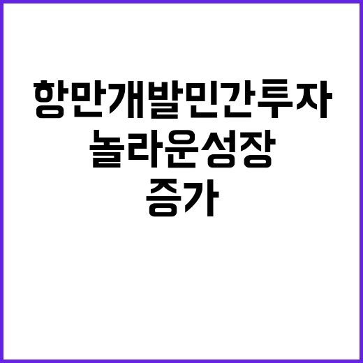 항만개발 민간투자 …