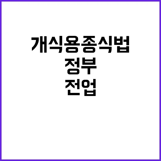 개식용종식법, 정부…