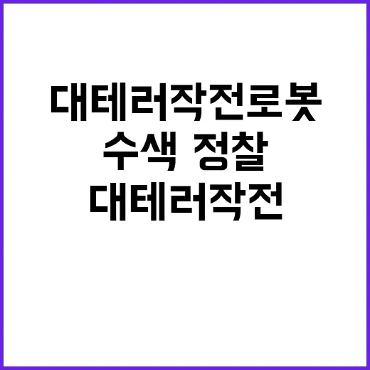 대테러작전 로봇 수색·정찰로 세상을 변화시킨다!