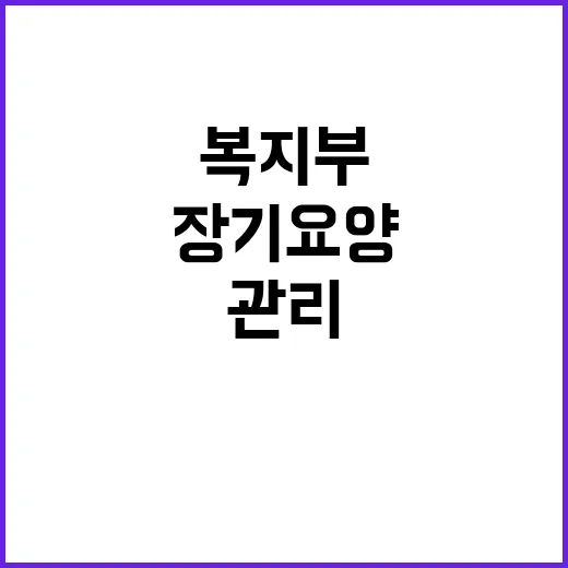 복지부 장기요양기관 관리 강화로 변화 예고!