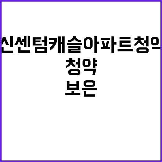 보은 대신 센텀캐슬…