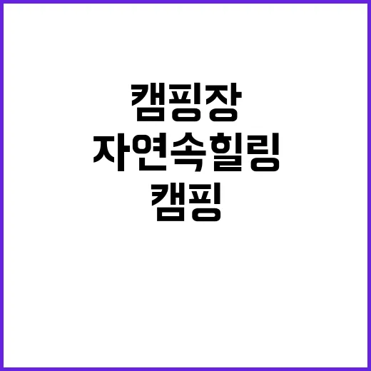 단양오지캠핑장 자연…