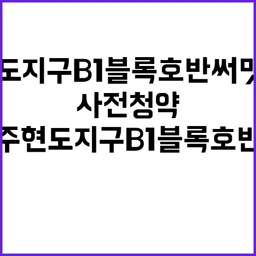 남청주 현도지구 B1블록 호반써밋 사전청약 시작!