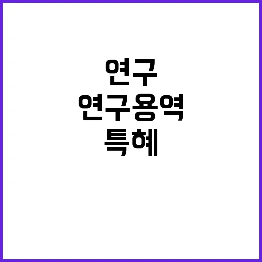 연구용역 특혜 보훈…