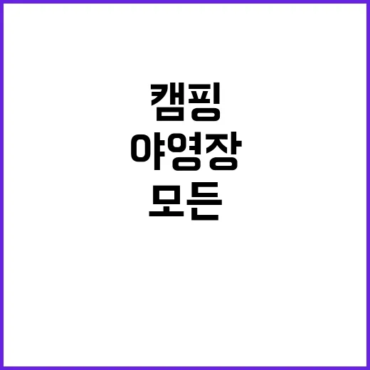 중앙야영장 완벽한 …