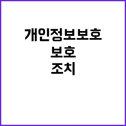 개인정보 보호 최선의 조치와 실제 상황 공개!