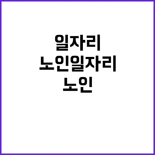 “노인일자리” 역량…