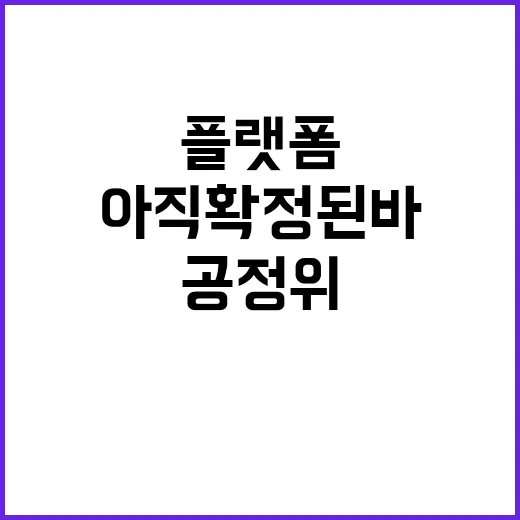 공정위 “플랫폼 법…