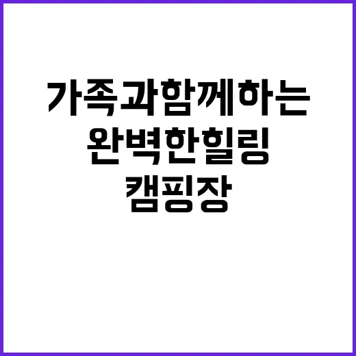 숲캠핑장 완벽한 힐…