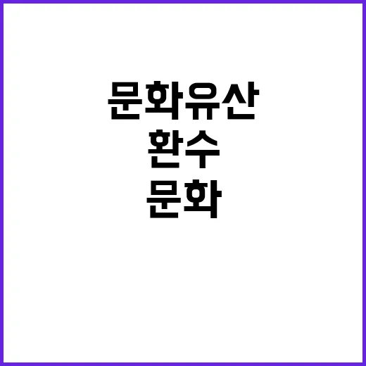 문화유산 국외 환수…