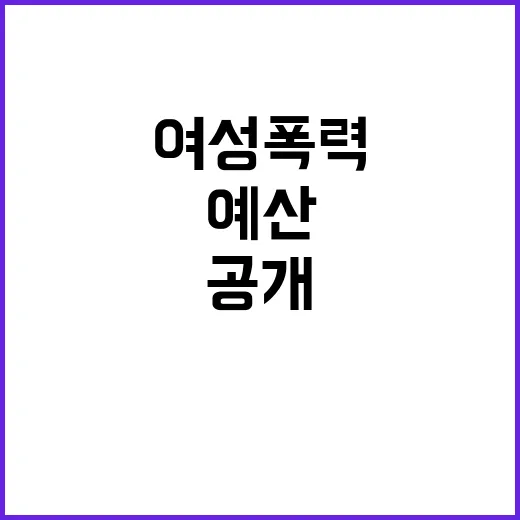 여성폭력방지 예산 …