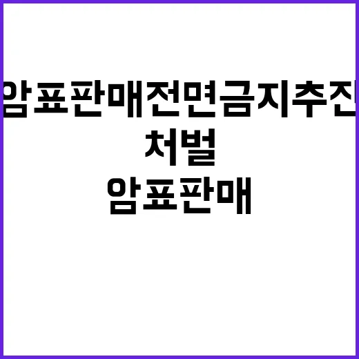 암표 판매 전면 금지 추진! 처벌 강화 소식.