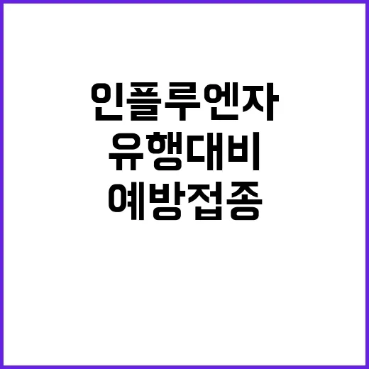 인플루엔자 예방접종…