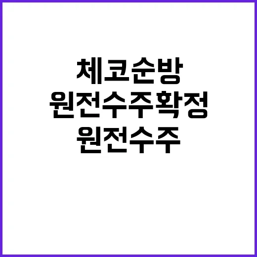 “체코 순방 원전 수주 확정과 동맹 구축 비결”