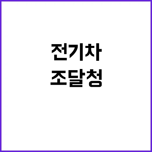 전기차 조달청의 불꽃 튀는 안전관리 강화!