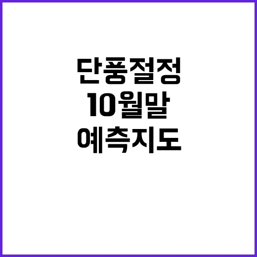 단풍 절정 10월 말 확인된 예측지도 공개!