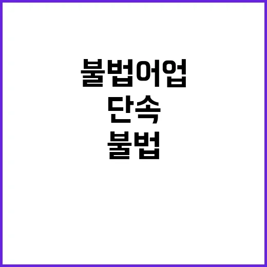 불법어업 10월 드론으로 단속 강화! 클릭 필수!