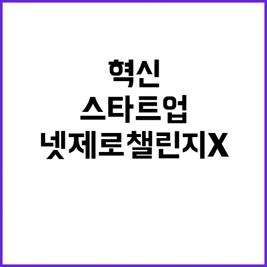 넷제로 챌린지X 혁신 스타트업의 새로운 기회!