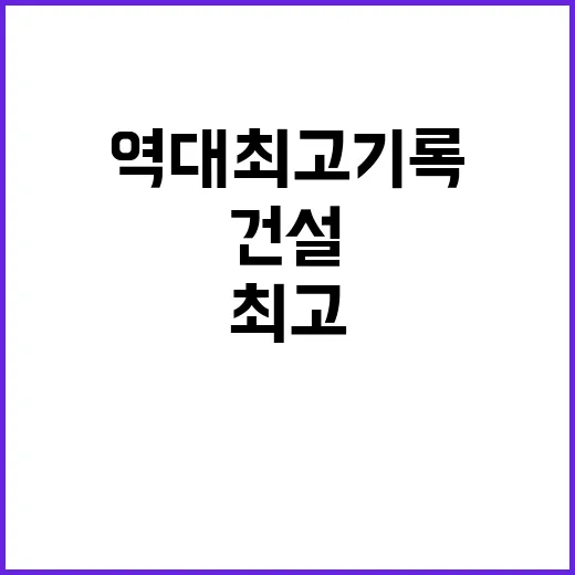 건설공사 계약액 60조 원…역대 최고 기록 달성!