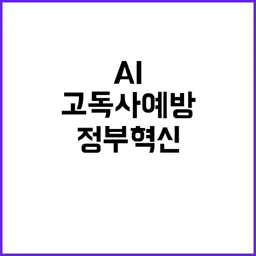 고독사 예방 AI로 정부 혁신 이끌다!