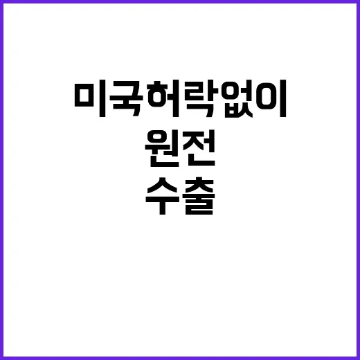 “산업부 미국 허락…