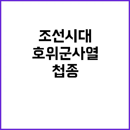 조선시대 첩종 경복궁에서 재현되는 호위군 사열!