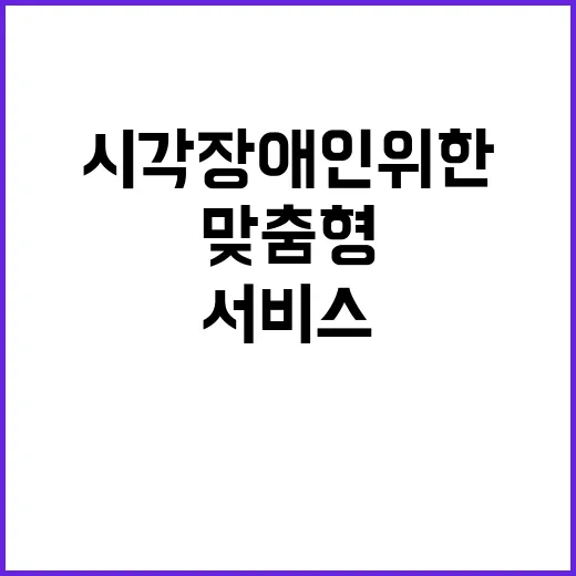 맞춤형 국민신문고 시각장애인 위한 특별 서비스!