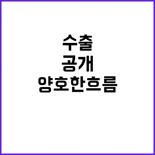 수출 양호한 흐름 기재부의 진짜 이야기 공개!