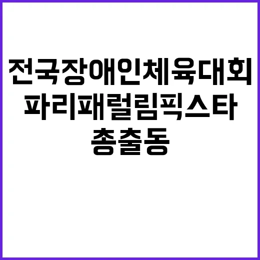 파리 패럴림픽 스타 전국장애인체육대회 총출동!