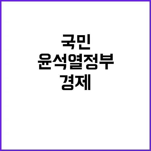 국민께 드리는 윤석열 정부의 민생·경제 보고!