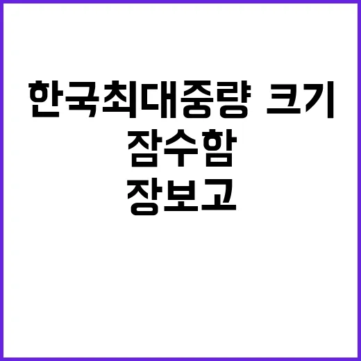 잠수함 착공 한국 최대 중량·크기 장보고Ⅲ!