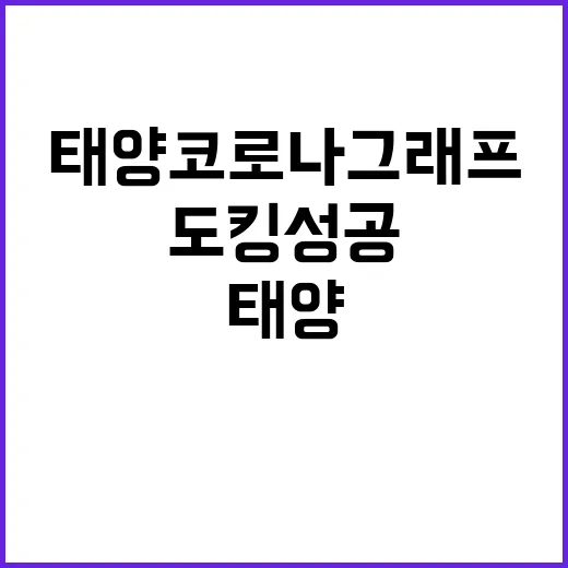 태양 코로나그래프 ISS 도킹 성공 비밀 공개!