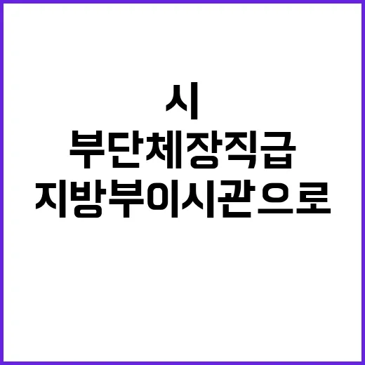 부단체장 직급 상향…