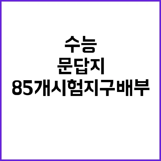 수능 문답지 85개…