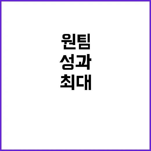 수출 최대 실적! 민관 원팀 성과가 대단하다!