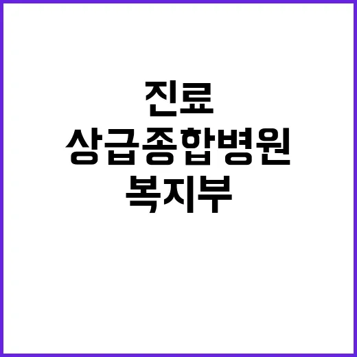 복지부 “상급종합병원 진료과목 퇴출 사실 아니다”