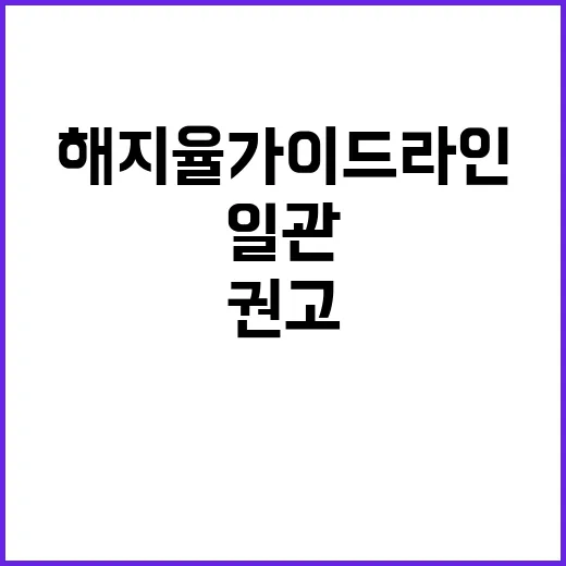 “해지율 가이드라인 금융위의 일관된 권고 사항!”