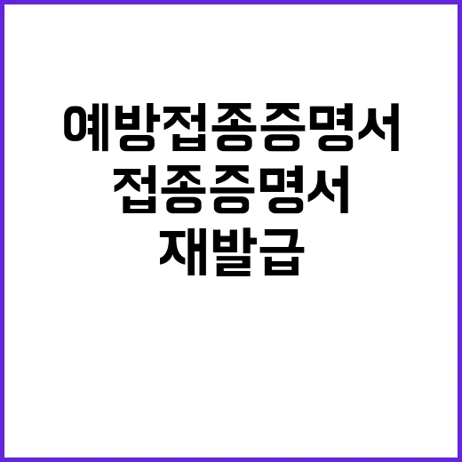 예방접종증명서 온라인으로 손쉽게 재발급 받기!