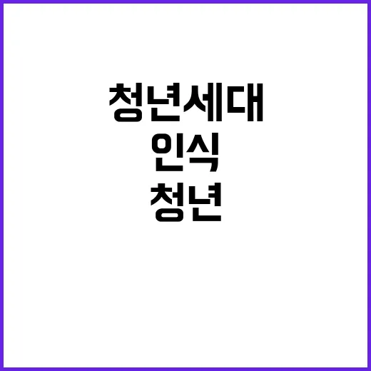 청년세대 인식 정책…